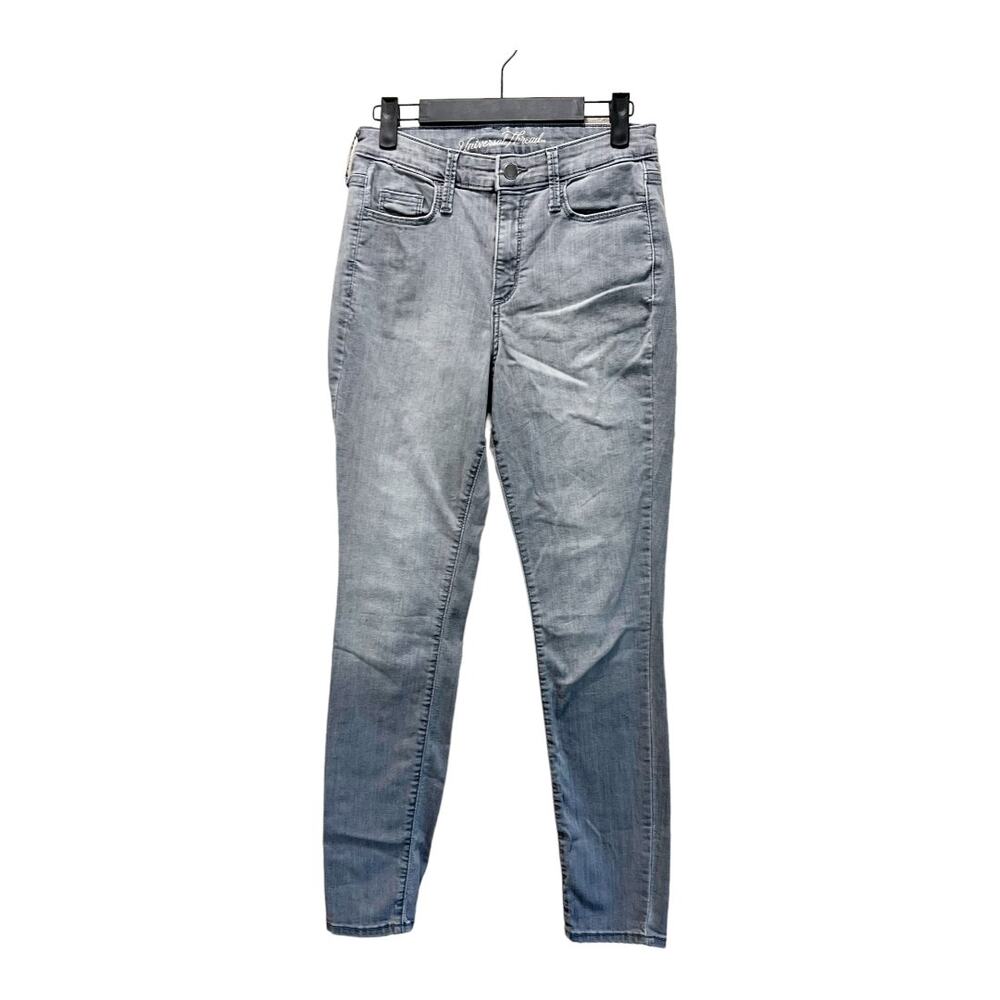 Universal Thread High Rise Skinny Jeans Gray Denim Cotton Mid Rise Size 2 26R